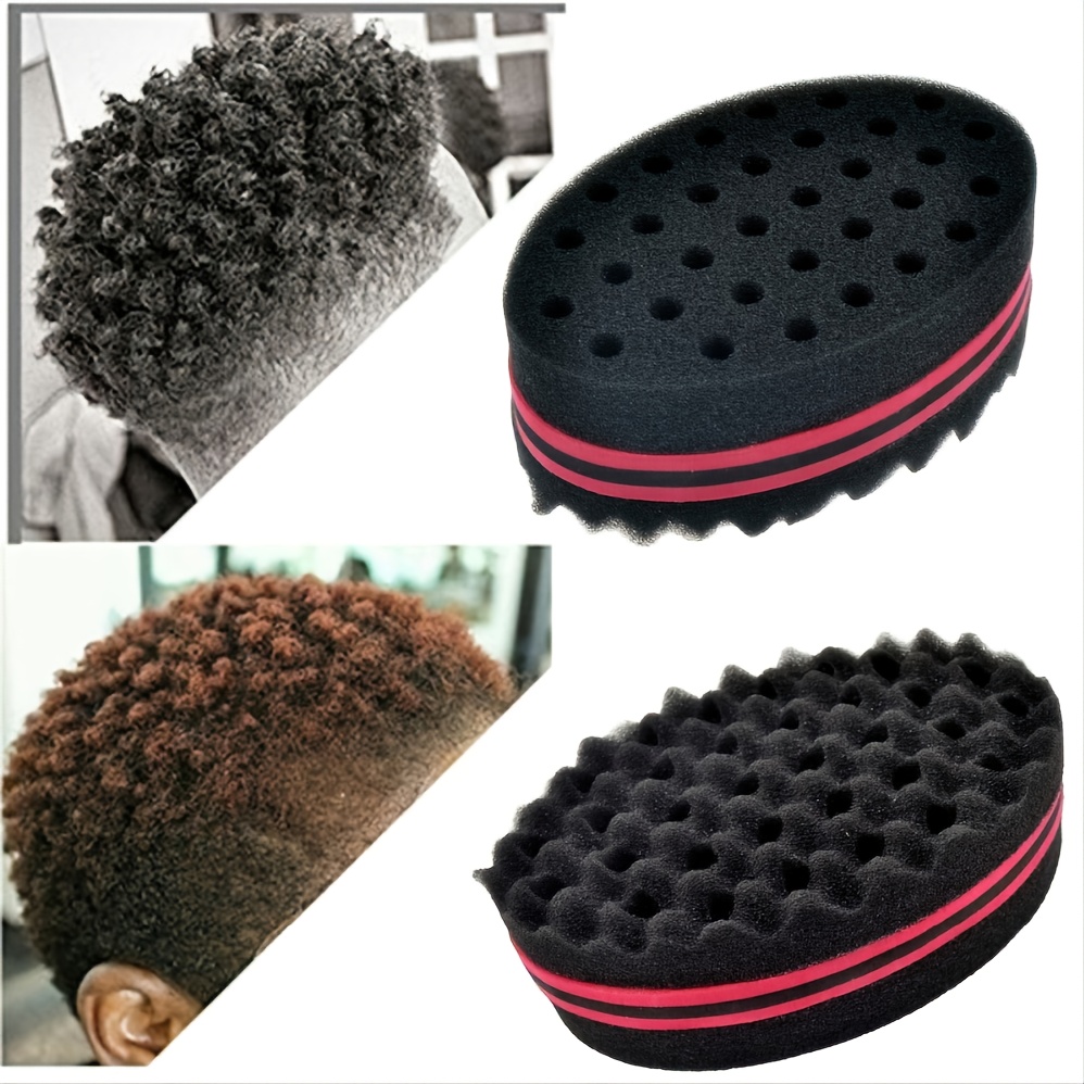 Hair Twist Sponge Big Holes Double sided Comb Wave Brush - Temu