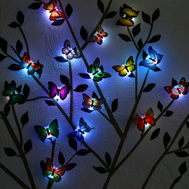 5pcs butterfly led night light lamp with suction pad portable for christmas wedding decoration and night lamp photo props outdoor decor details 4