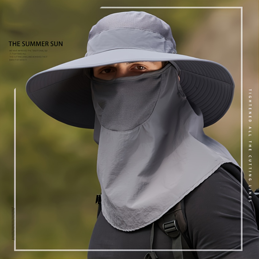 Prettyui Fishing Flap Caps Men Women Hiking Visor Hat UV Protection Face  Neck Cover Sun Hat Quick Dry Sunshade Cap 