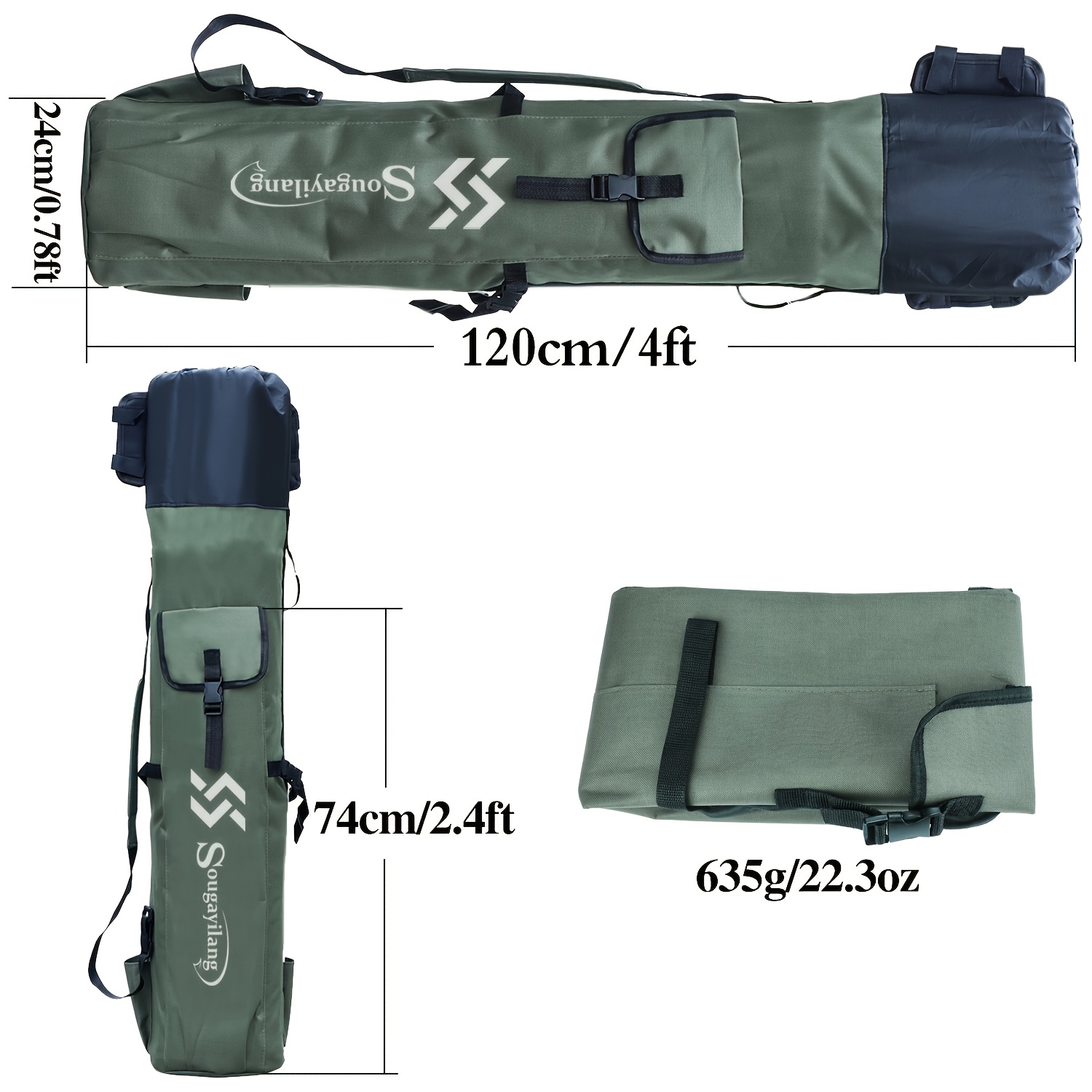 Sougayilang Fishing Tackle Tools Bag Multifunction Foldable - Temu
