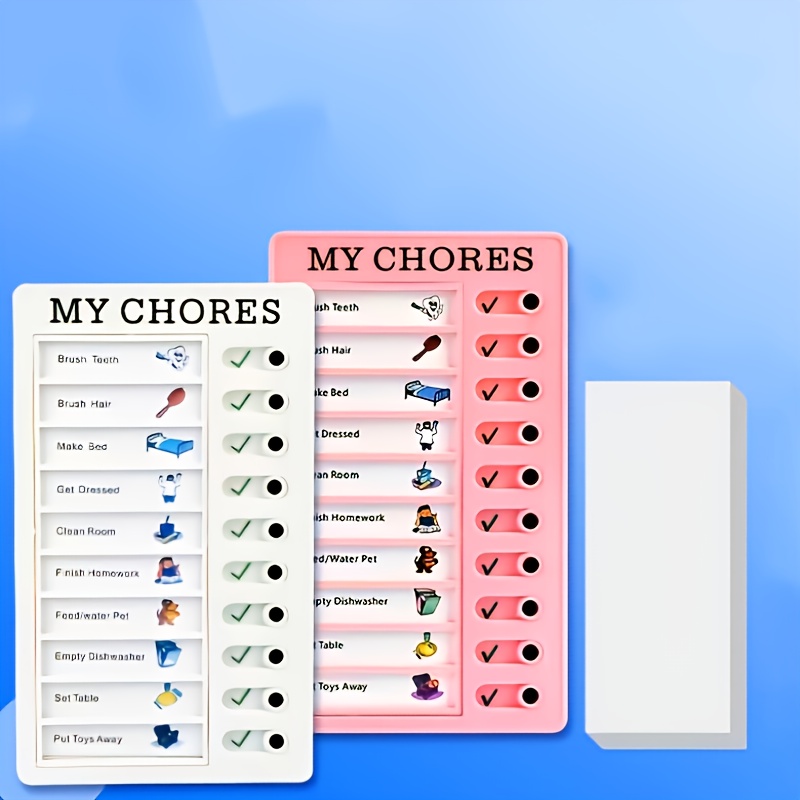 Memo Checklist Board Children's Self-discipline Punch Card Wall Hanging  Reusable Checklist Holiday Schedule for RV Home Office