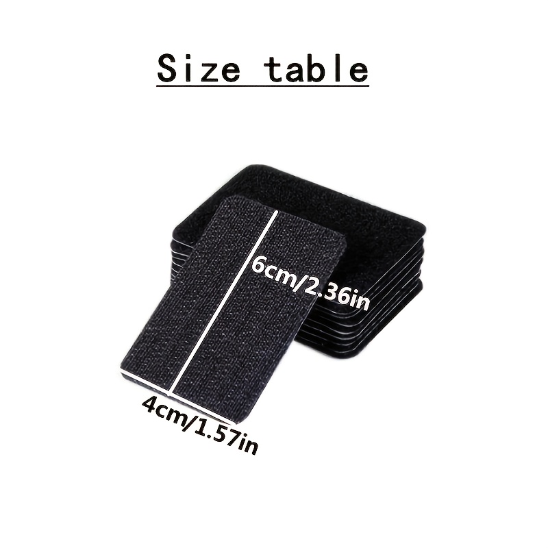  Rug Anchors Carpet Hook and Loop Non-Slip Mat Anti-Skid Stickers  Square (10PCS, Black) : Home & Kitchen