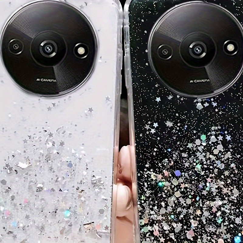 

Xiaomi A3 Phone Case - Soft Tpu Transparent Back Cover With Sparkling