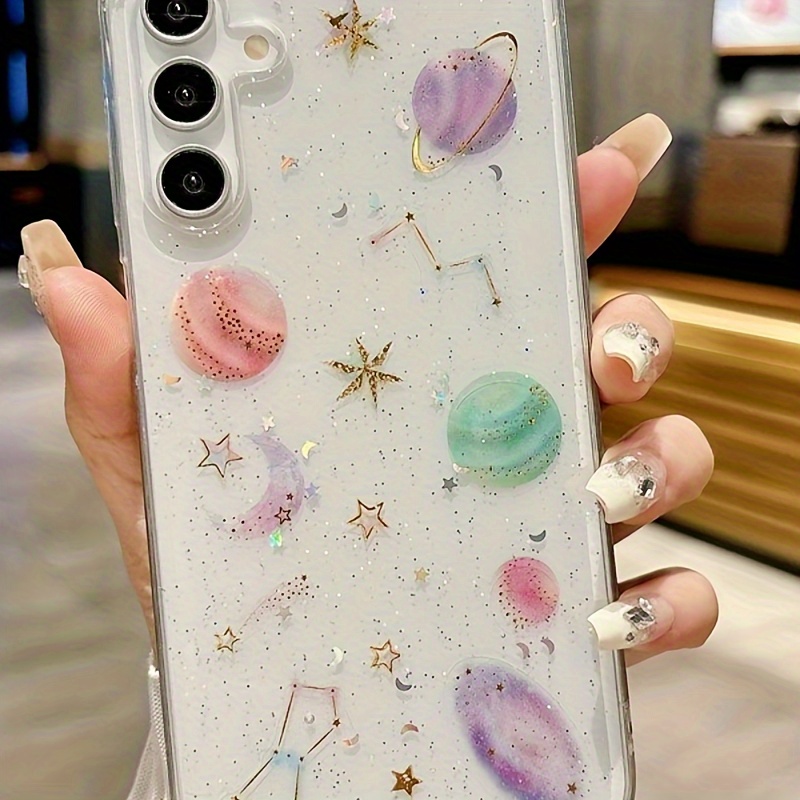 

Shockproof Transparent Case For A05s A15 A25 A35 A55 / A04s A14 A34 A54 5g With Star Pattern Glitter Phone Case