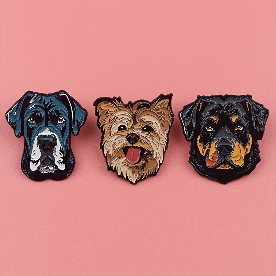 

1pc Dog Enamel Pin Lapel On Women's Brooch Clothes Jewelry Accessories