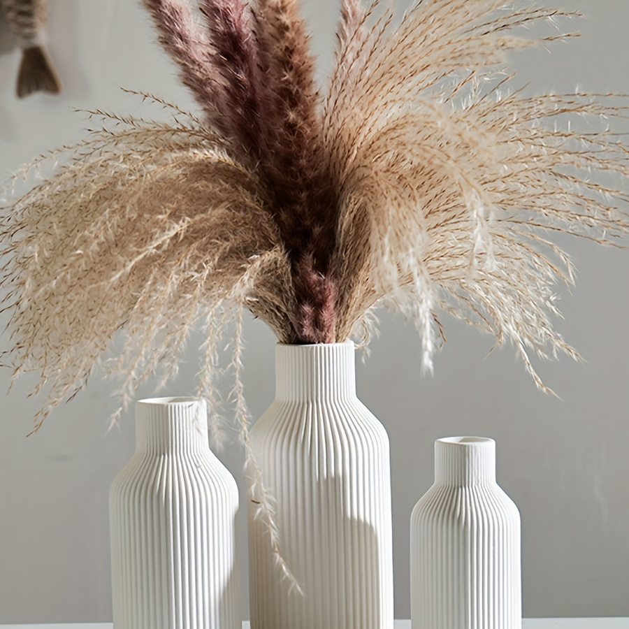 

Bohemian Ceramic Vase With Classic Vertical Stripes - Weddings, Parties, And Home Decor | Ideal Gift For All