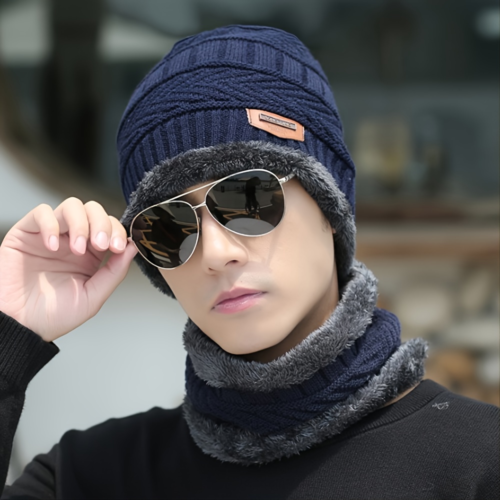 Winter Fashion Thickened Unisex Universal Set:fashion Hats & Scarf