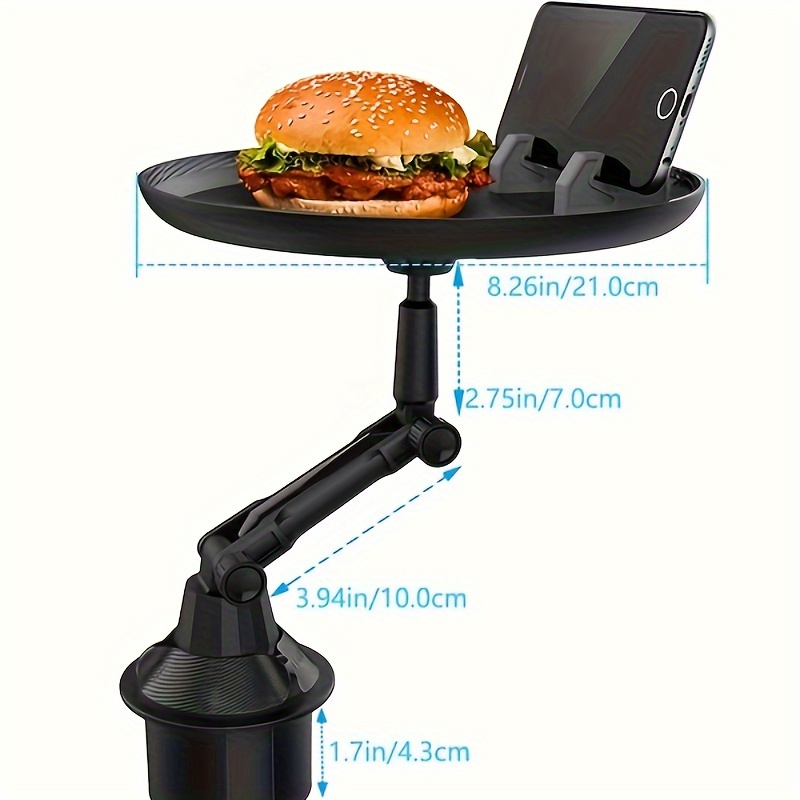 

1pc Universal Car Cup Holder, Beverage Holder, Adjustable Car Meal Tray, Mobile Phone Holder, Car Mount Expanded Food Table, Car Accessories, Long Trip Supplies, Car Organization And Storage Supplies