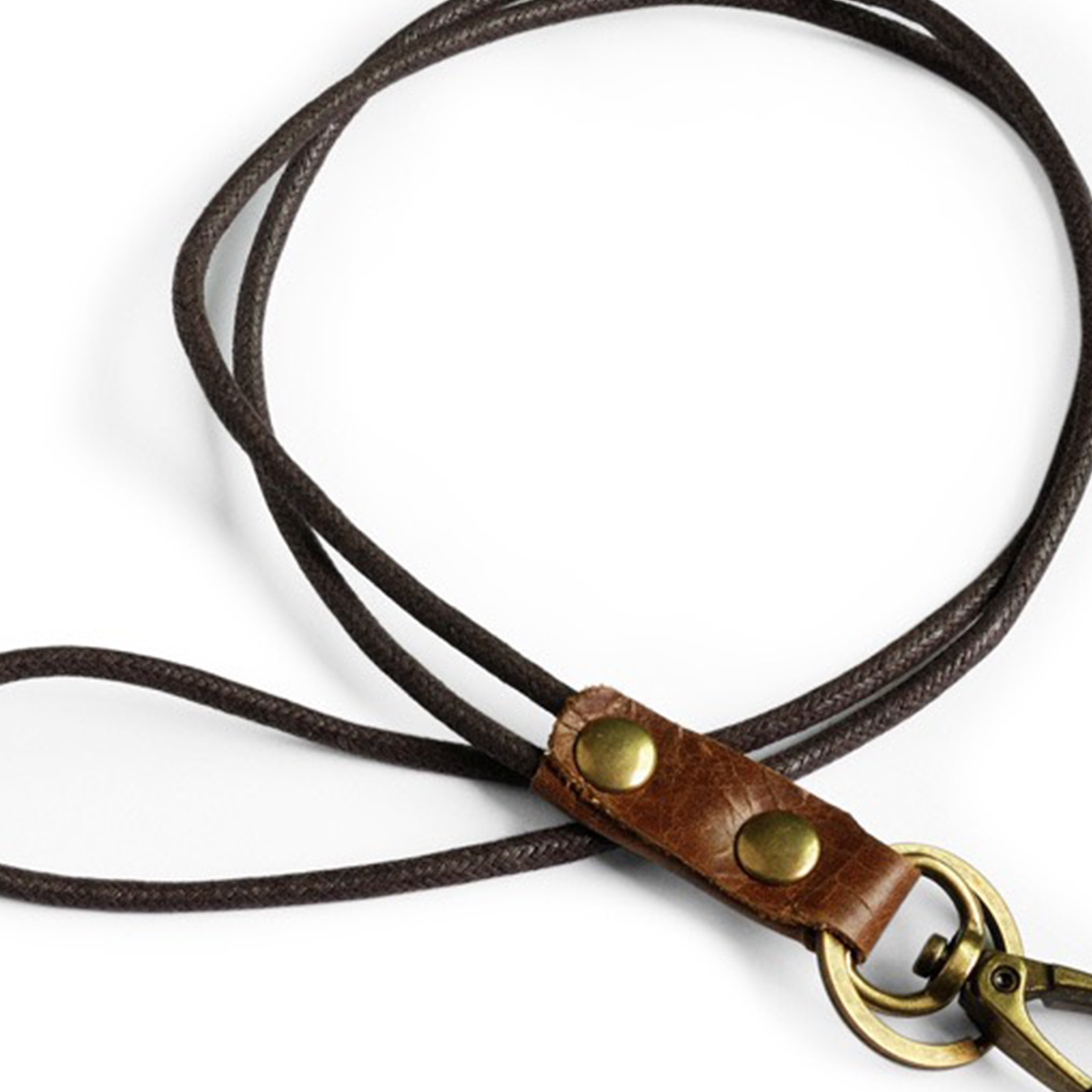 

Genuine Leather Keychain - Vintage-inspired Simple Braided Lanyard With Secure Clasp, Ideal For Keys & Id Badges, Elegant , 19-inch Length