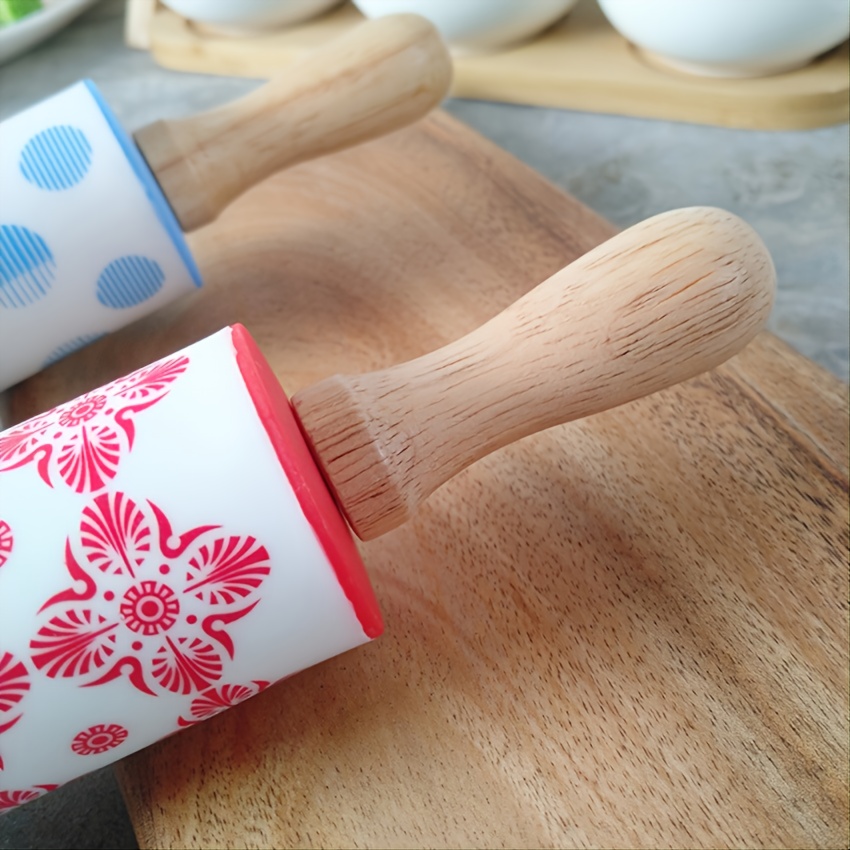 Non-stick Fondant Roller Silicone Rolling Pin Cake Pastry Cooking Baking 
