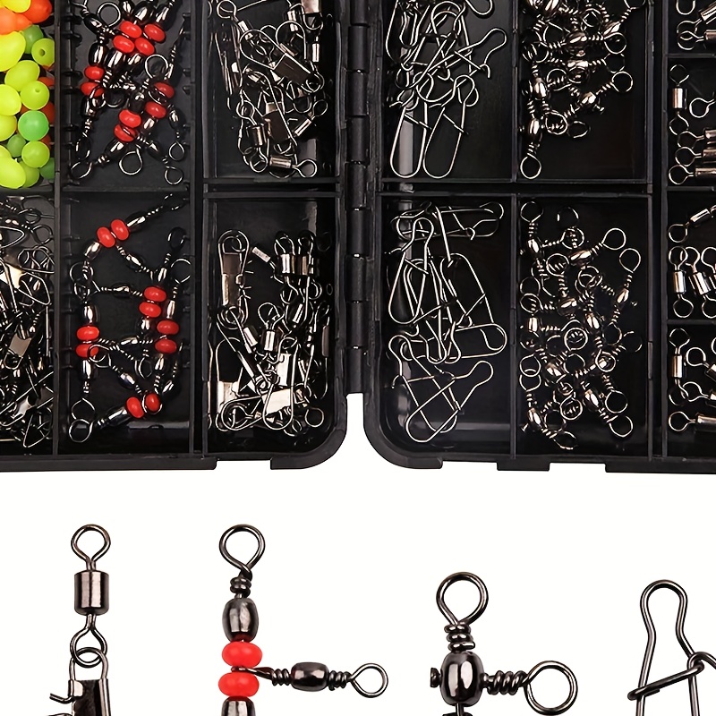 Fishing Swivels Accessories Tackle Box Including Worm Fishing Hooks Sinker  Slide Weight Swivel Snaps for Saltwater/Freshwater Fishing Gear Kit 140pcs  : : Sports & Outdoors