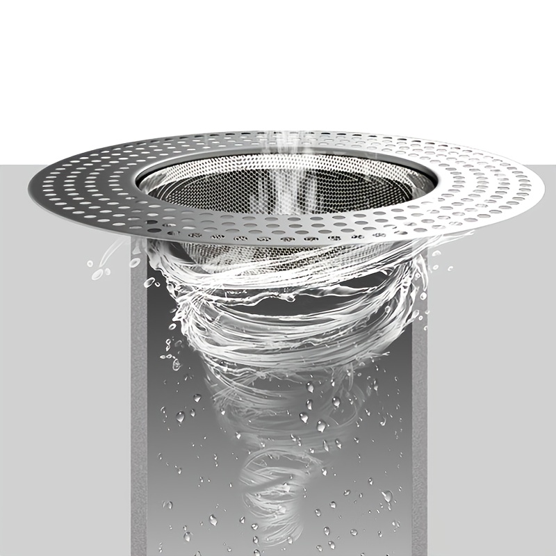 Filtre d'évier de cuisine en acier inoxydable 304, trou dense