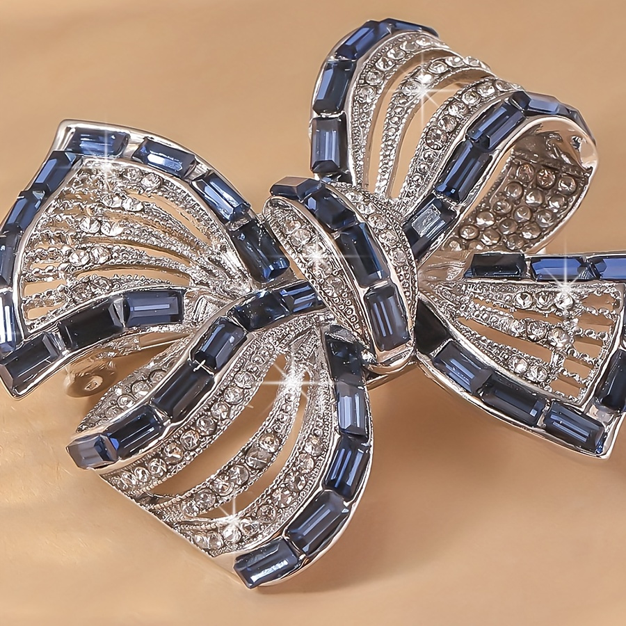 

Elegant Ballet-inspired Bow Brooch With Sparkling Rhinestones - Silvery/champagne, Parties & Gifts