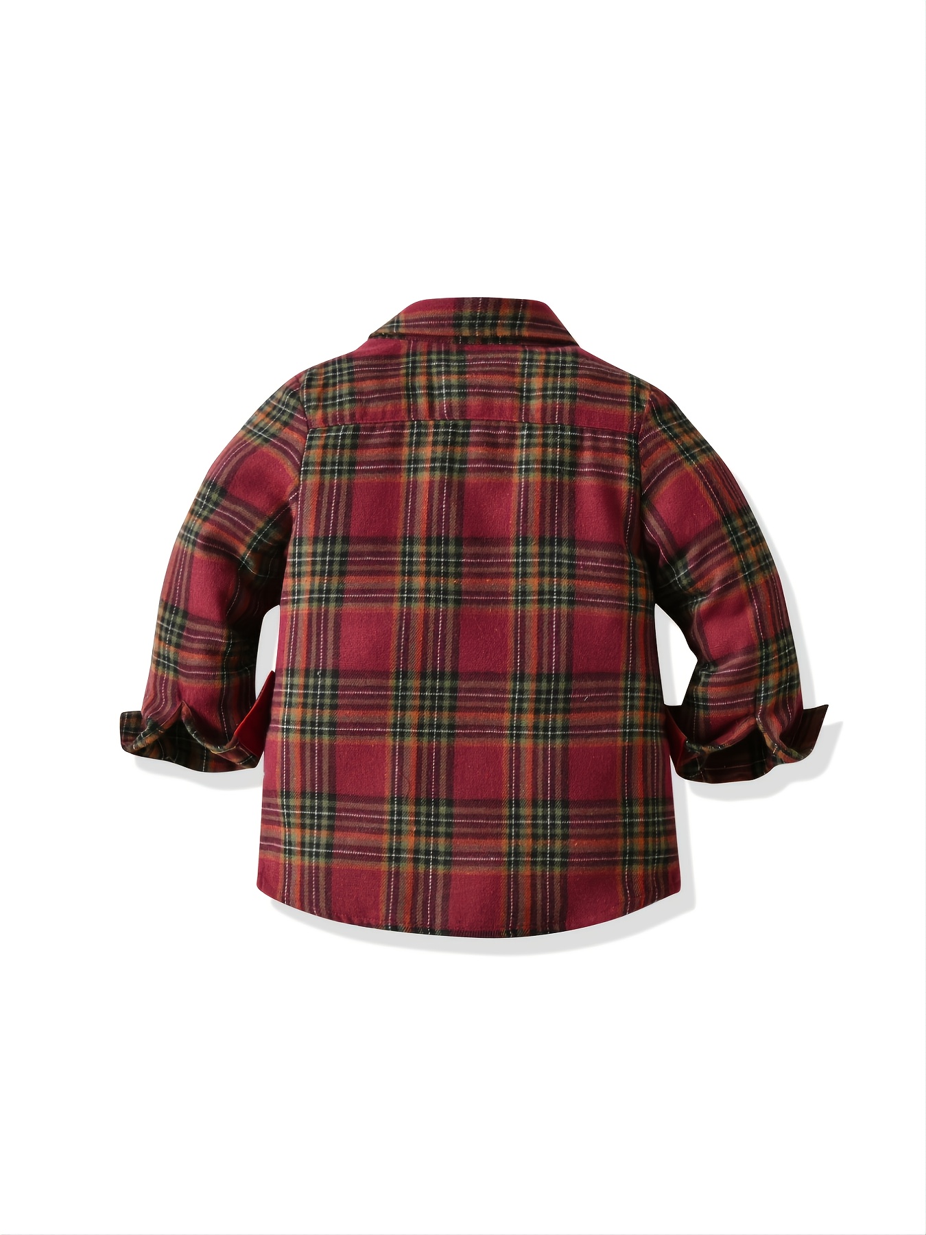Boys' Colorblock Plaid Button Shirt