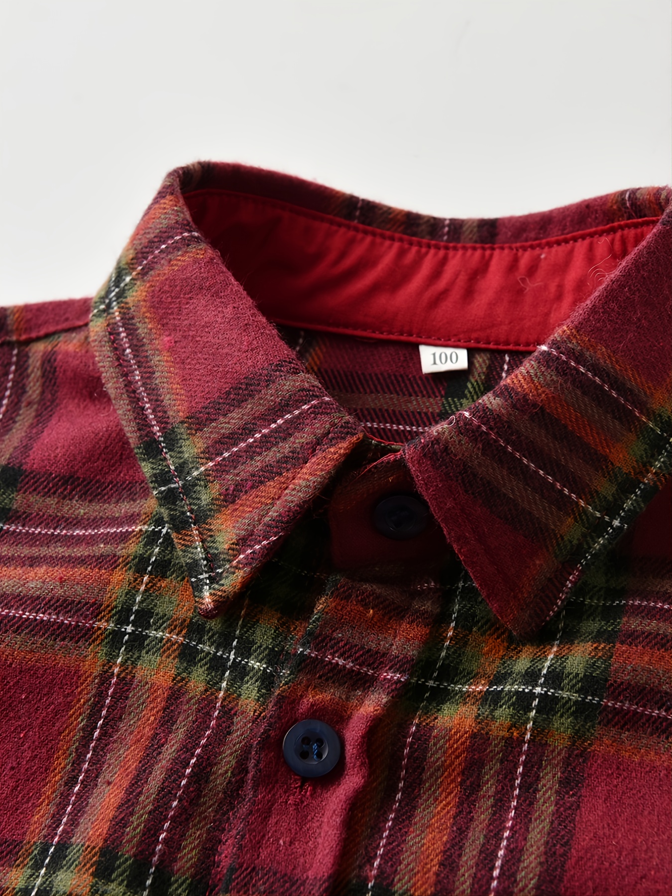 Boys' Colorblock Plaid Button Shirt