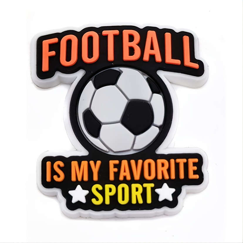 NF Football Croc Charms - Trendy Football Shoe Charms - Football Decoration Croc Charm Accessories Shoe Charms Pack for Men Women Boys Girls - Shoe