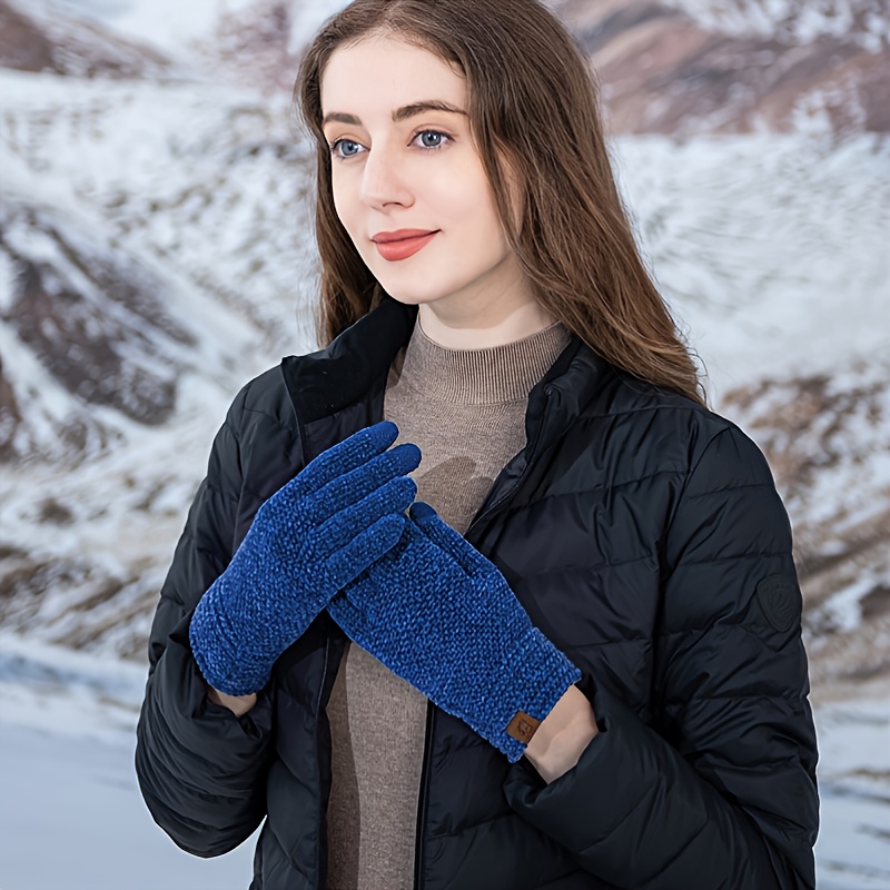 Fashion Plush Warm Womens Gloves Touch Screen Winter Gloves - Temu