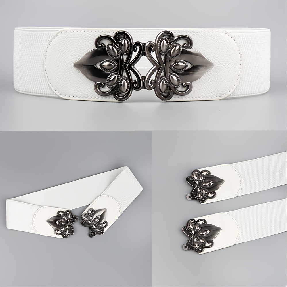 Ladies Belts Dresses White, White Elastic Belts Women