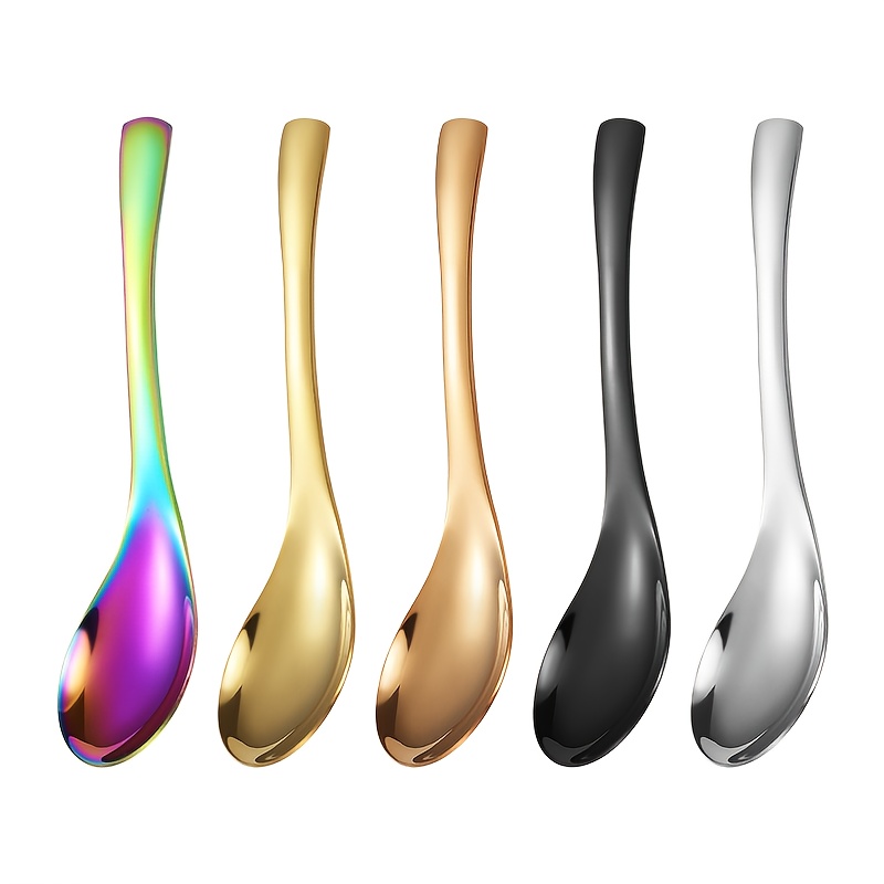 304 Stainless Steel Thickened Soup Spoon Flat Bottom Large