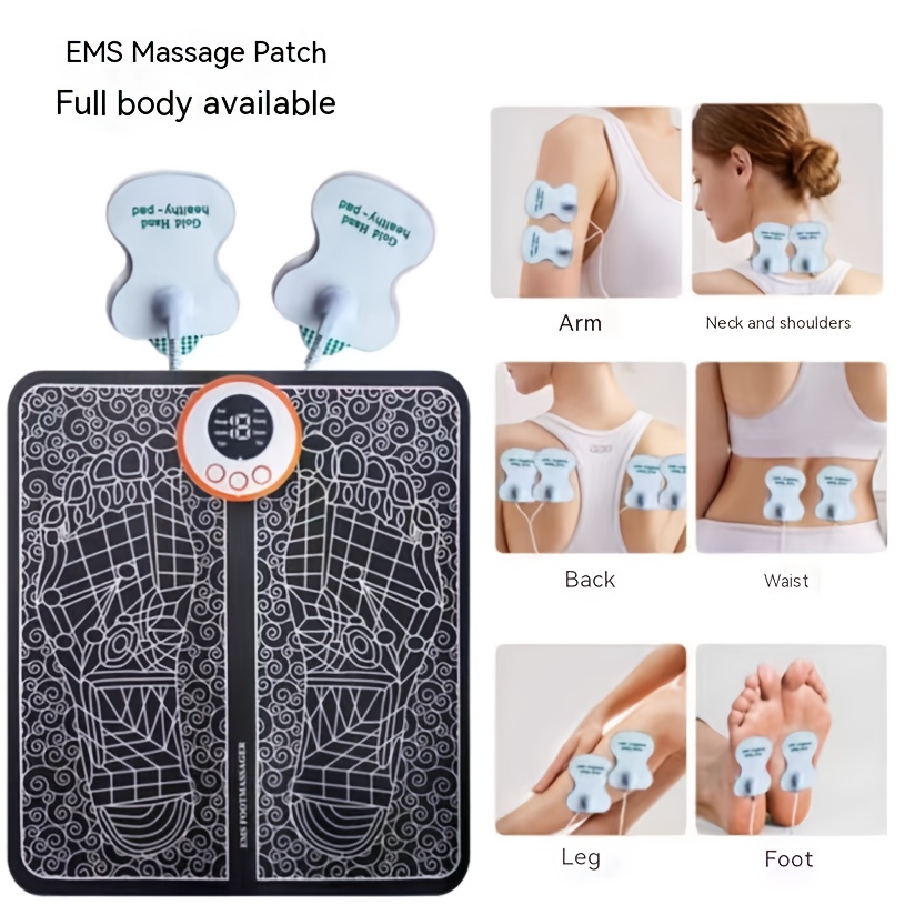 Electric EMS Foot Massager Pad Portable Foldable Massage Mat Pulse Muscle  Stimulation Relief Pain Relax Feet,Dropshipping