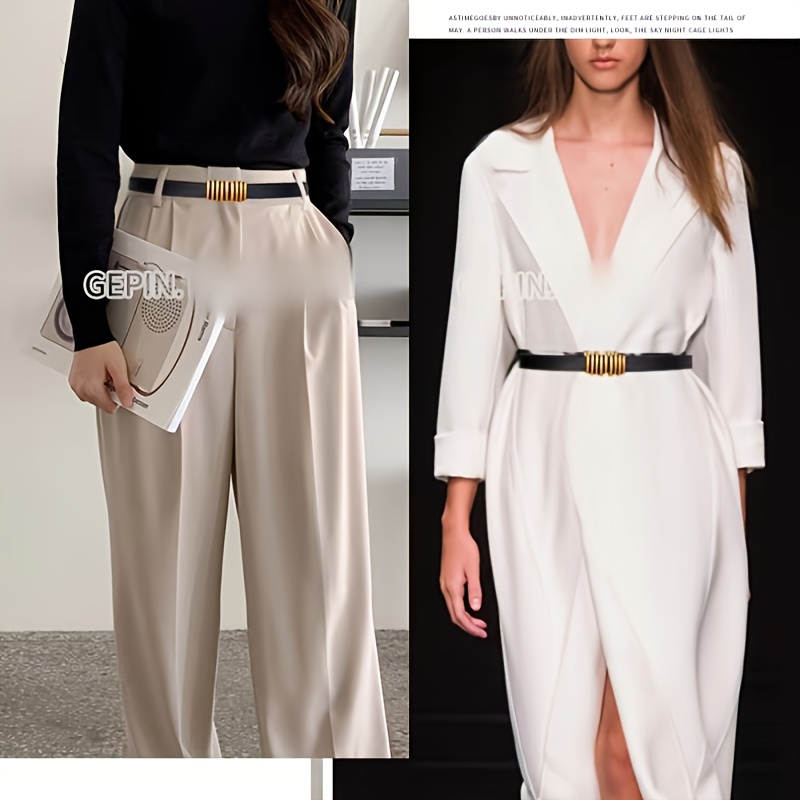 2023 Fashion Trendy Luxury Designer Ladies Cowhide Leather Belt Waistband