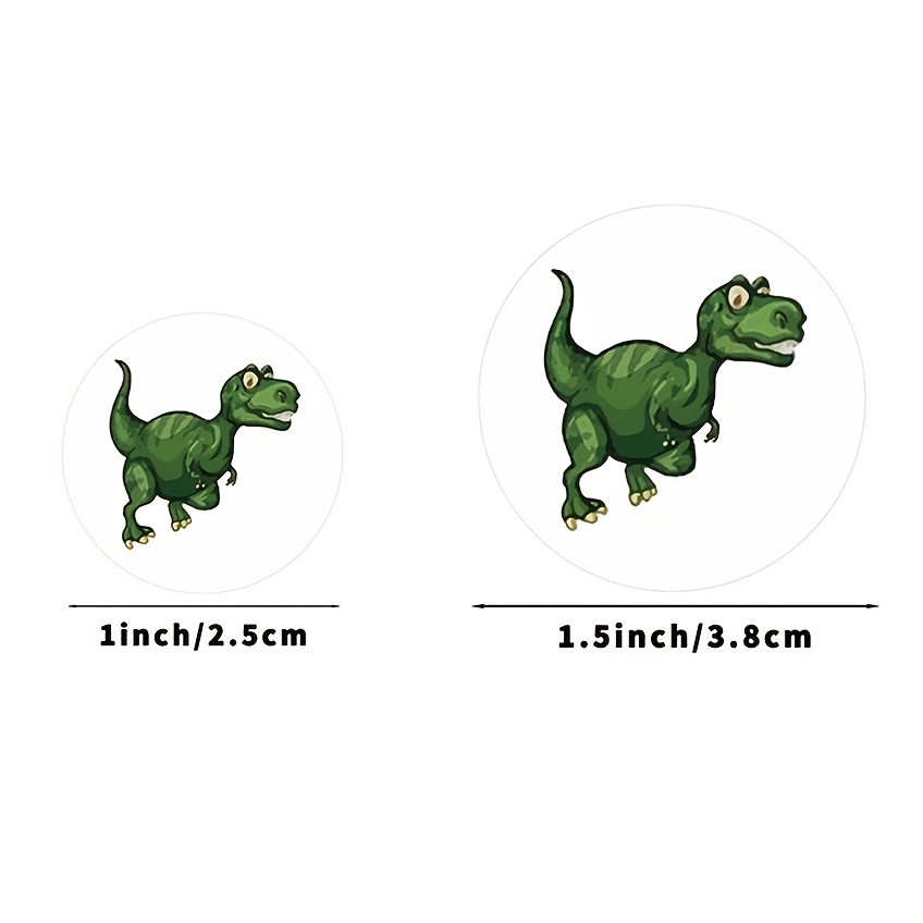 500Pcs/Roll Cartoon Dinosaur Stickers Children Reward Stickers Creative  Decoration/Sealing Label Sticker Stickers 2.5Cm/3.8Cm