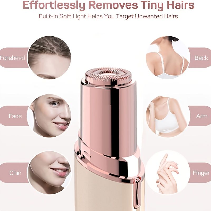 Facial Hair Epilator For Women Removes Facial Hair Instantly And Painlessly  Hair Remover For Peach Fuzz Chin Cheek Hair Upper Lip Battery Operated  Blush Rose Gold | Shop Now For Limited-time Deals |