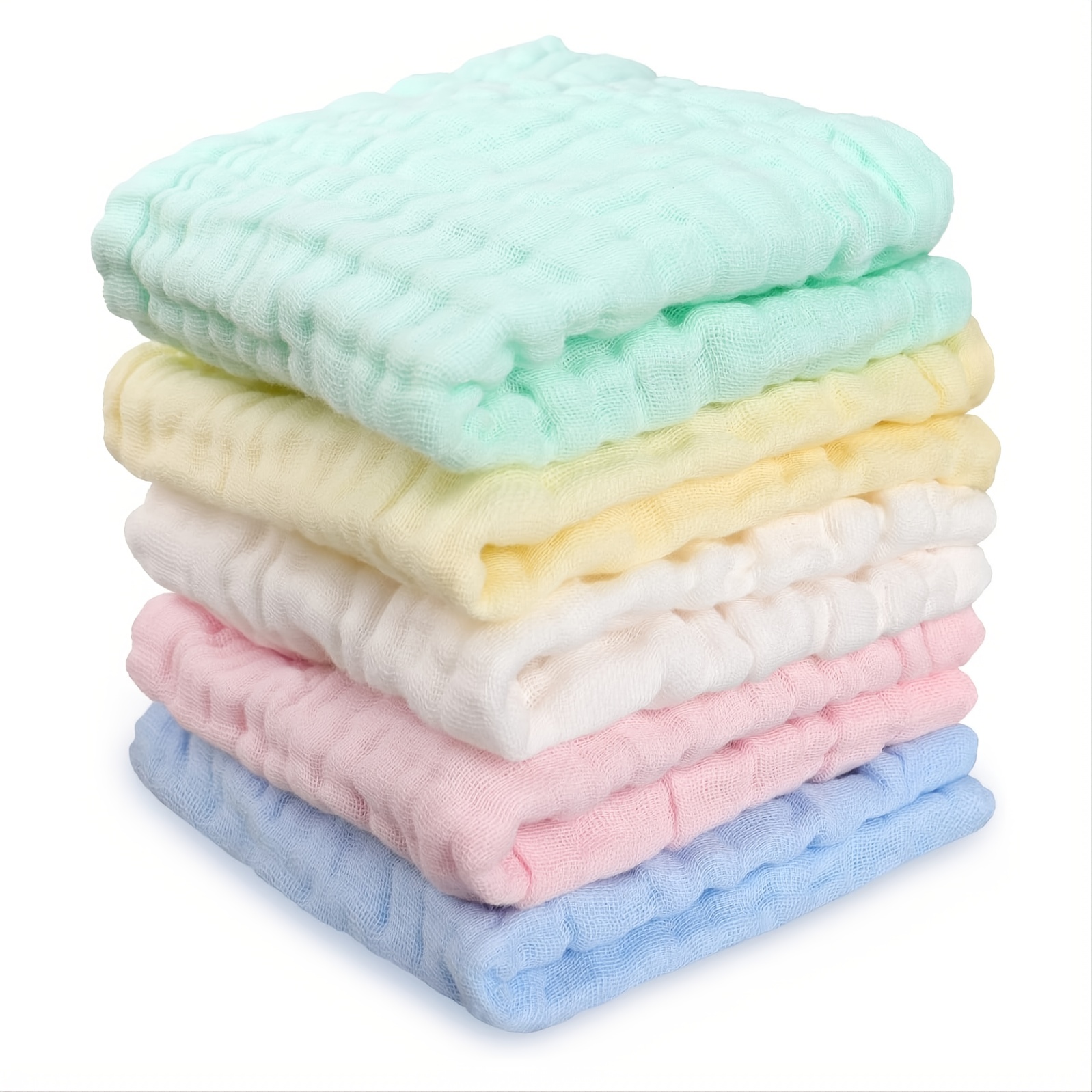 MUKIN Baby Muslin Washcloths - Natural Muslin Cotton Baby Wipes - Soft Newborn Baby Face Towel and Muslin Washcloth for Sensitive