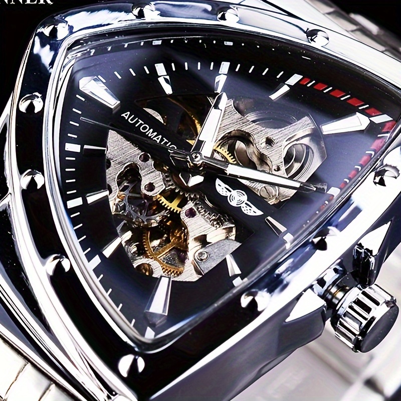 

Luxurious Steel With Triangular For Men, Mechanical, , , Wristwatch.