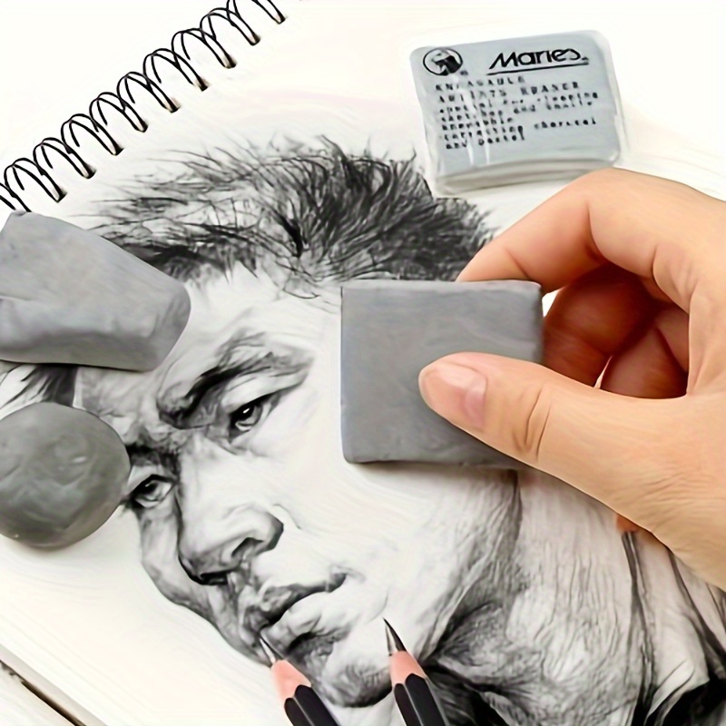 

1pc Sketching Erasers, Tpr , Rectangular Art Highlight Drawing , -have Adhesive For Artists And