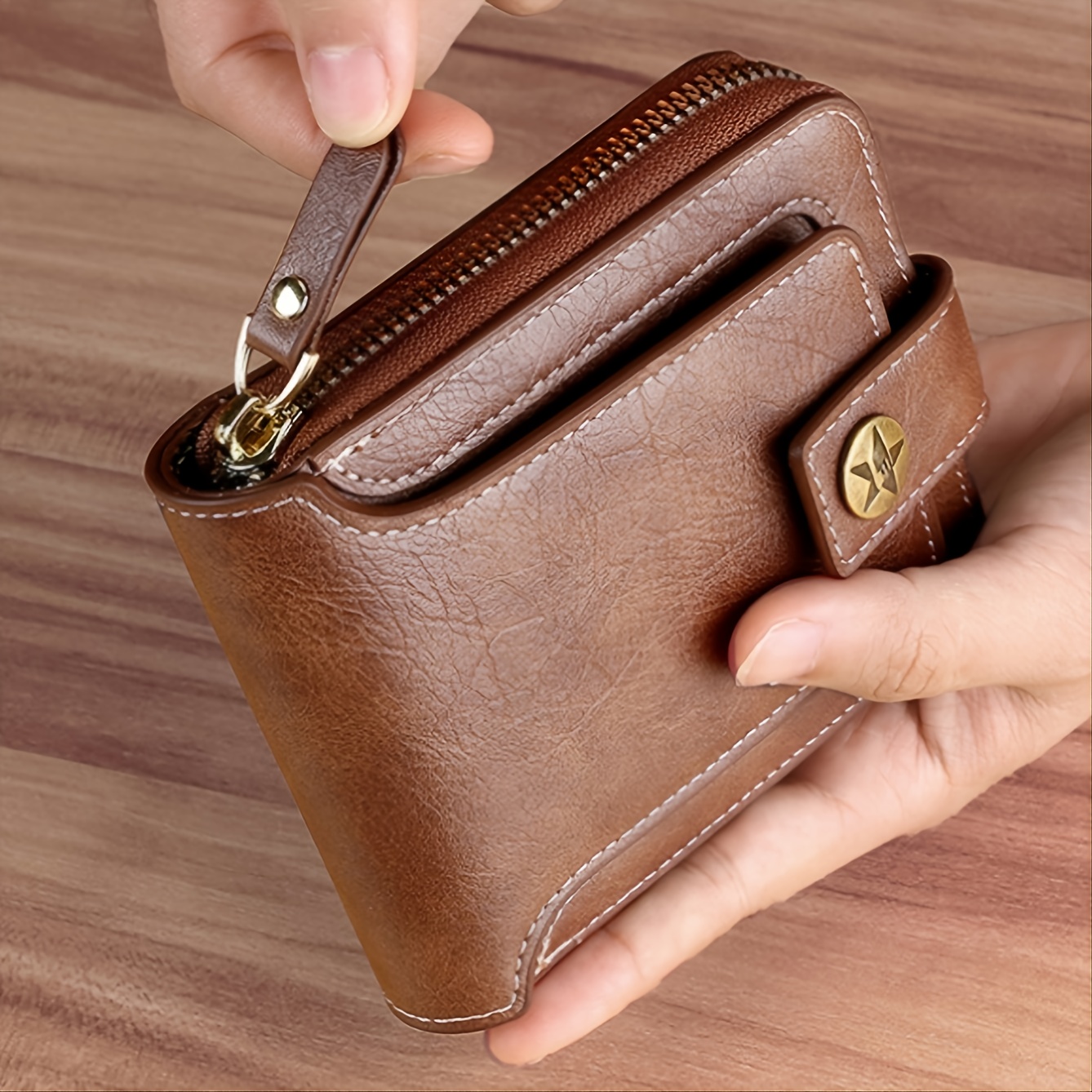 Leather cardholders, Men & Women's slim zip-wallets