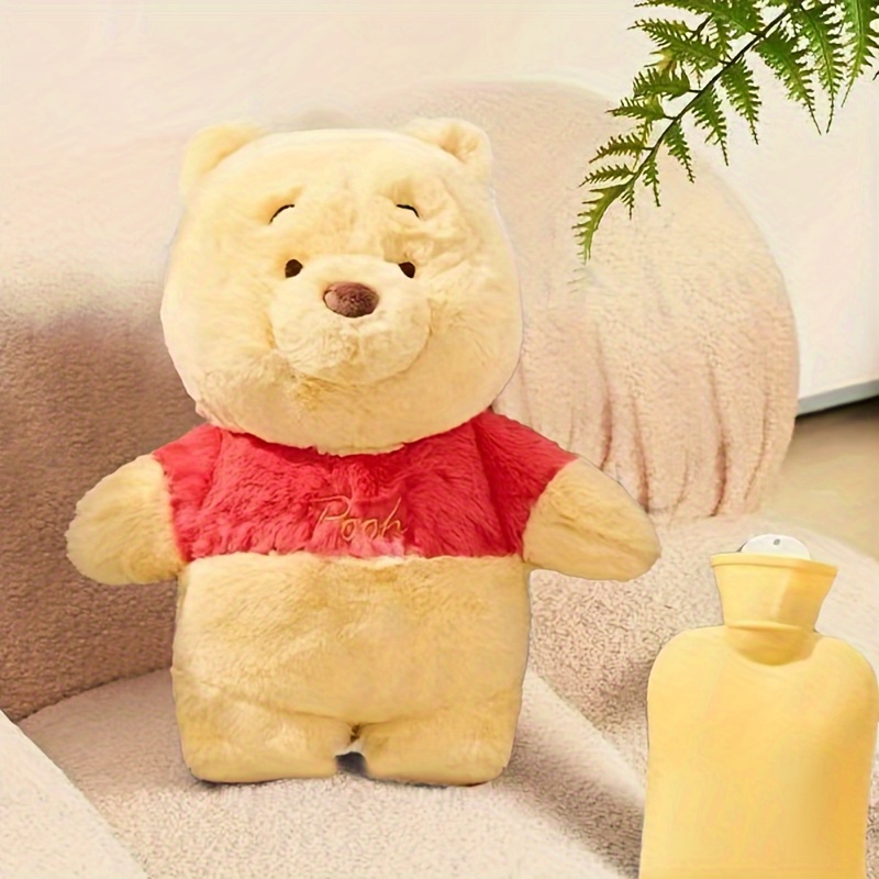 

Winnie The Pooh Plush Hot Water Bottle - Cute Hand Warmer For Home, School, Office | Perfect Birthday & Holiday Gift