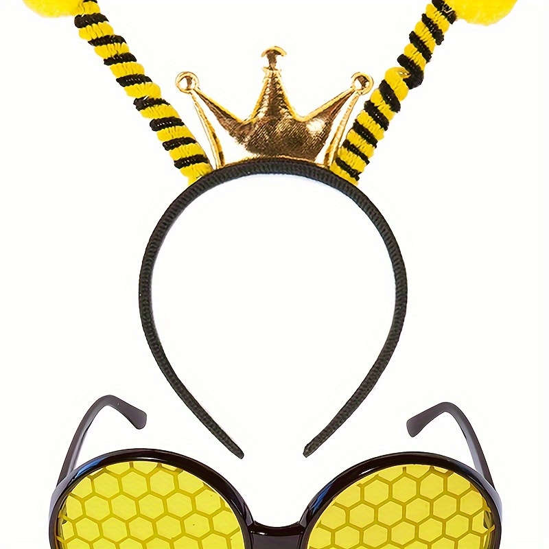 

Set, Bee Headband And Glasses Set - Bee Antenna Headband With Bee Sunglasses - Bee Clothing Accessories Festival Role Playing Party Gifts