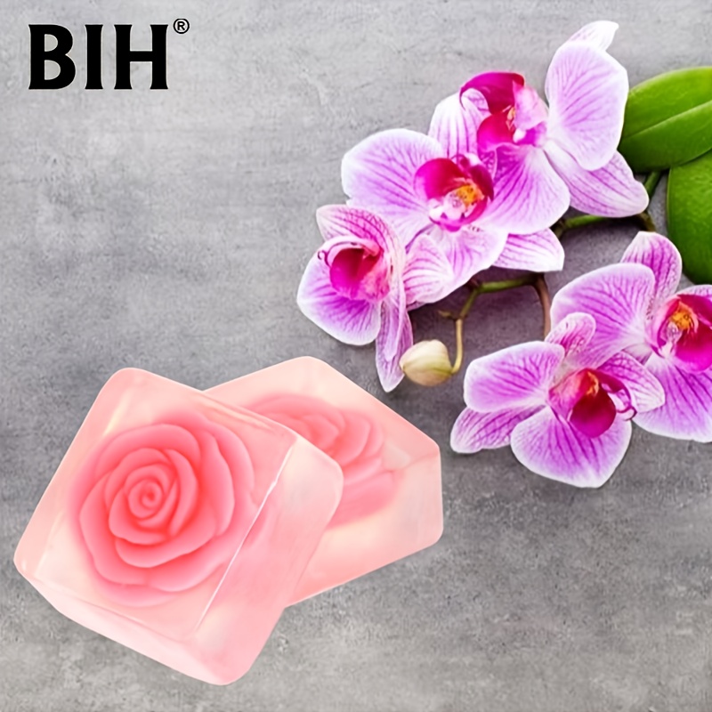 BIH 1 pezzo di sapone fatto a mano, saponette per viso e corpo con fiori di  rosa, saponi alla glicerina Sapone naturale per donne, 3,53 once