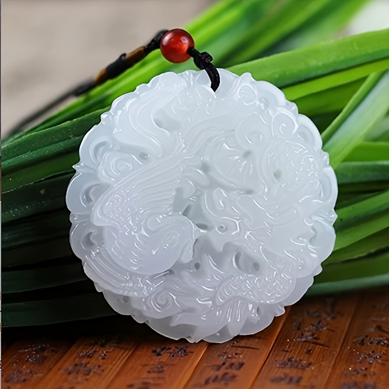 Jade Longfeng Afghan Pendant, Natural Gemstone
