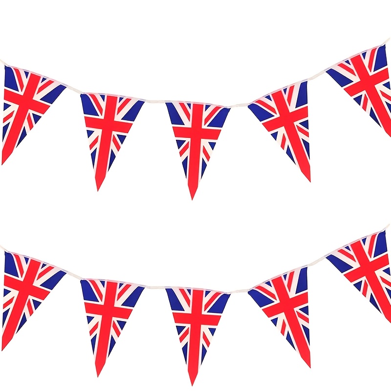 United Kingdom Flag Polyest Triangle Flag String England - Temu