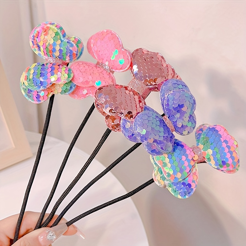 Sequin Butterfly Bow Hair Bands Hair Accessories Colorful Temu Australia