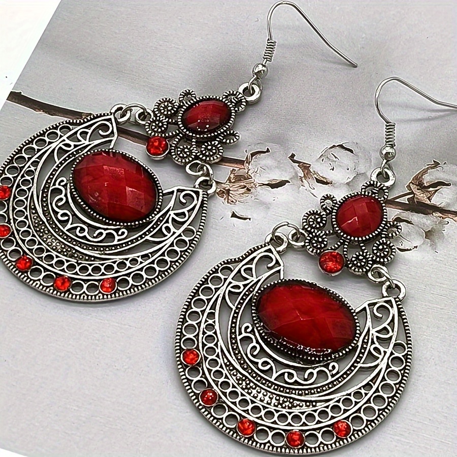 

Bohemian Style Vintage Hollow Women's Earrings, Elegant Accessory