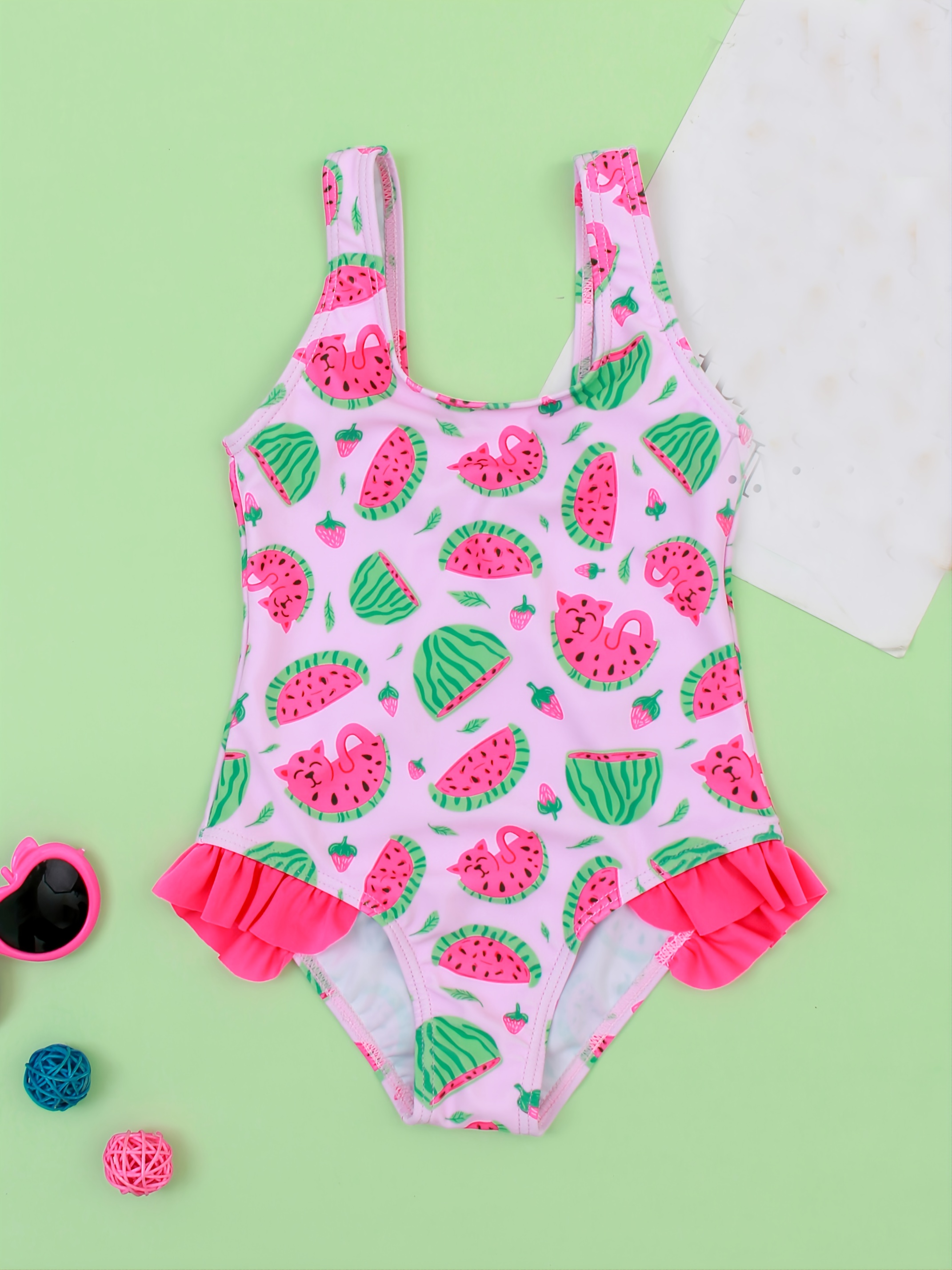 Baby Girl One Piece Swimsuit Swimwear Watermelon Bathing Suit | Shop On ...