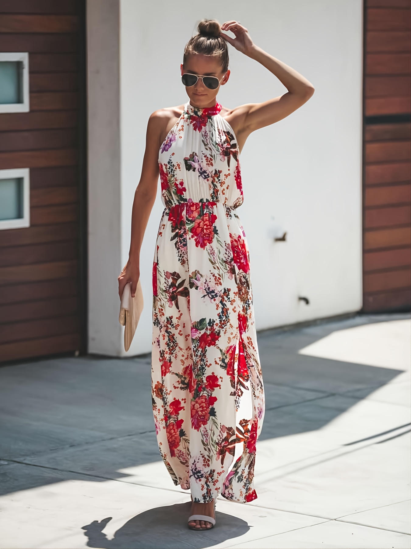 womens dresses maxi long dress butterfly print floral summer dresses