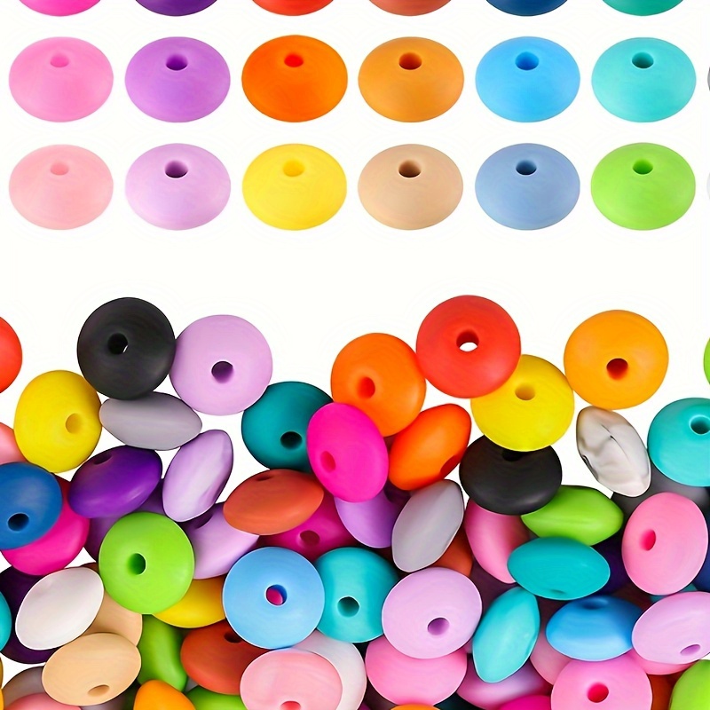 

50pcs/100pcs 12mm Silicone Beads Spacer Beads For Jewelry Making Diy Bracelet Necklace Earrings Key Phone Chain Anklet Holiday Party Gift Handmade Craft Supplies