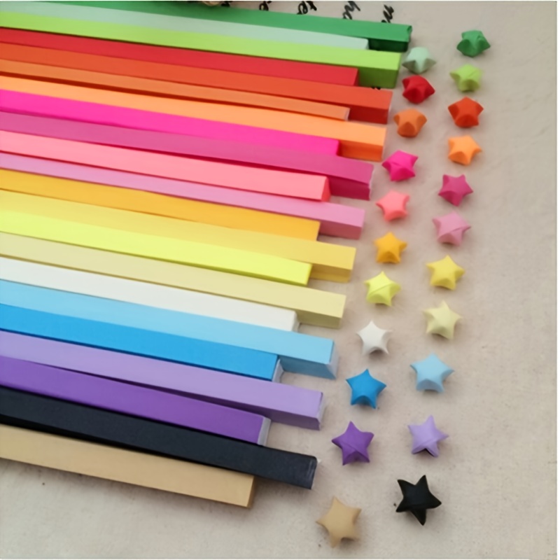 Origami Lucky Star Paper Strips Sweet Hearts Mixed Designs Star Folding DIY  Pack of 80 Strips 