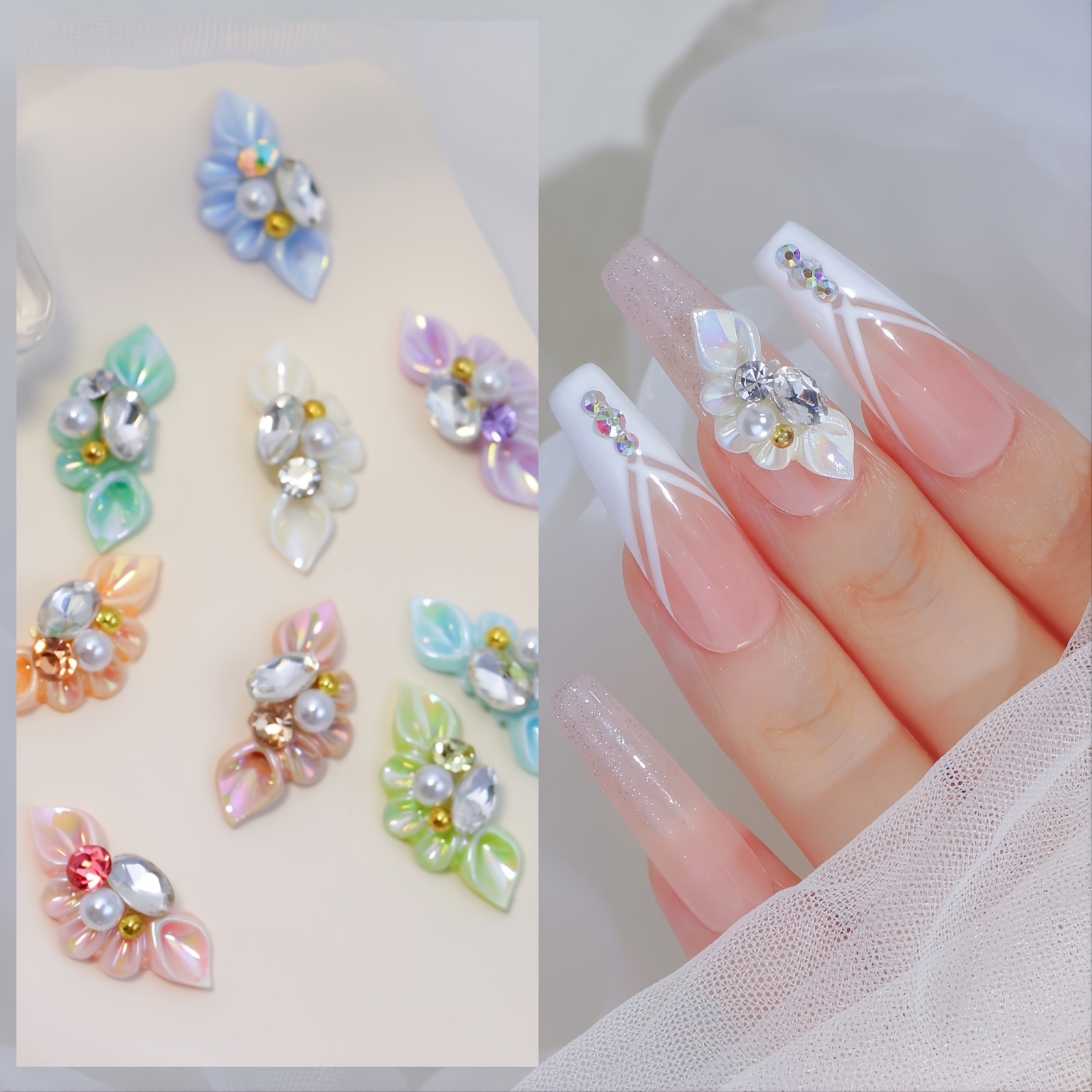 cute nail resin 3d acrylic embossed