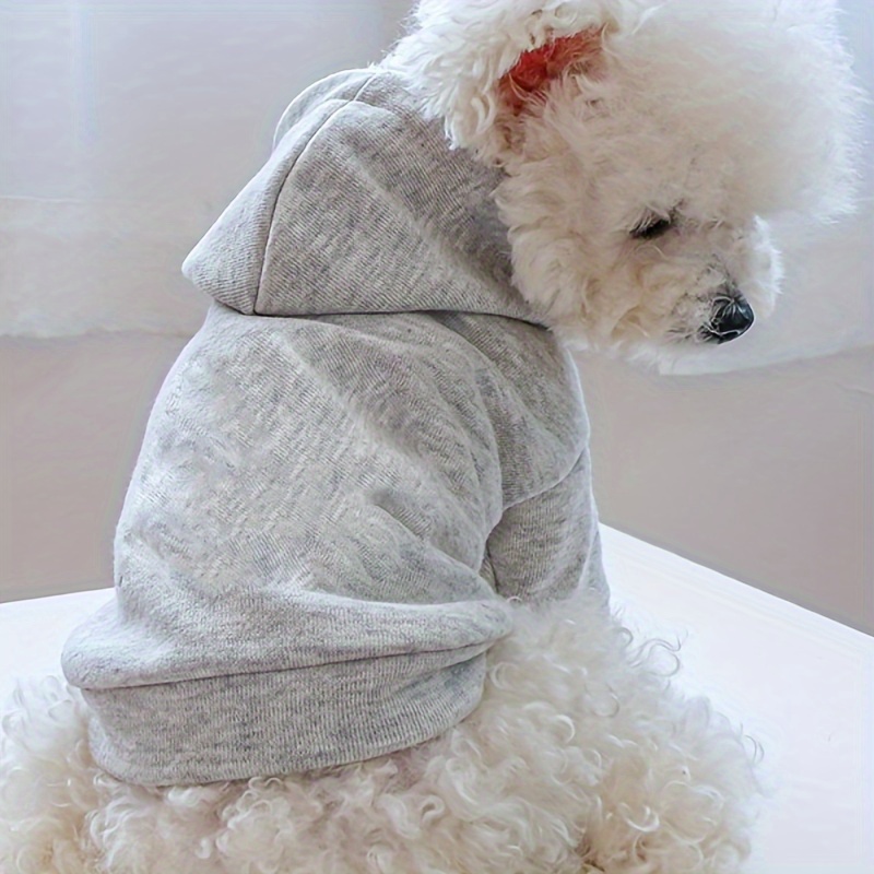 

1pc Plain Color Pet Sweater Hoodie For Autumn And Winter Dog Warm Clothes