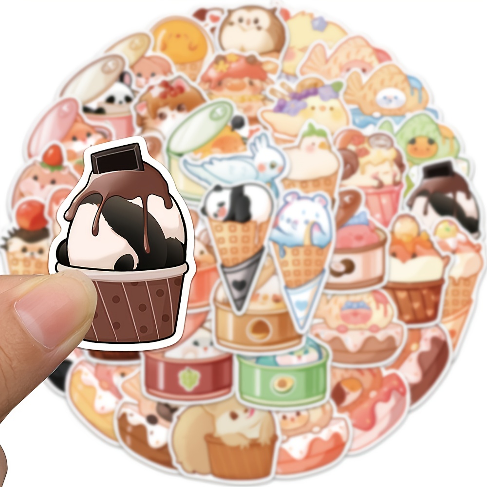 Cartoon Animal Food Graffiti Sticker Holder Cup Diary - Temu