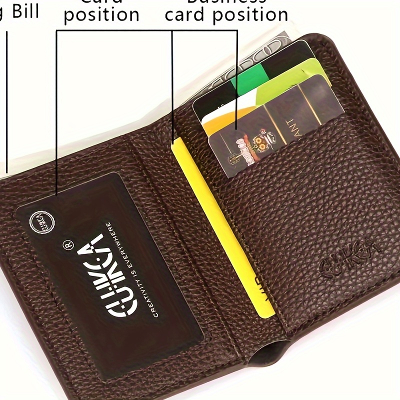 

1pc Men's Multifunctional Short Wallet, Fashion Casual Card Holder, Pu Leather Wallet