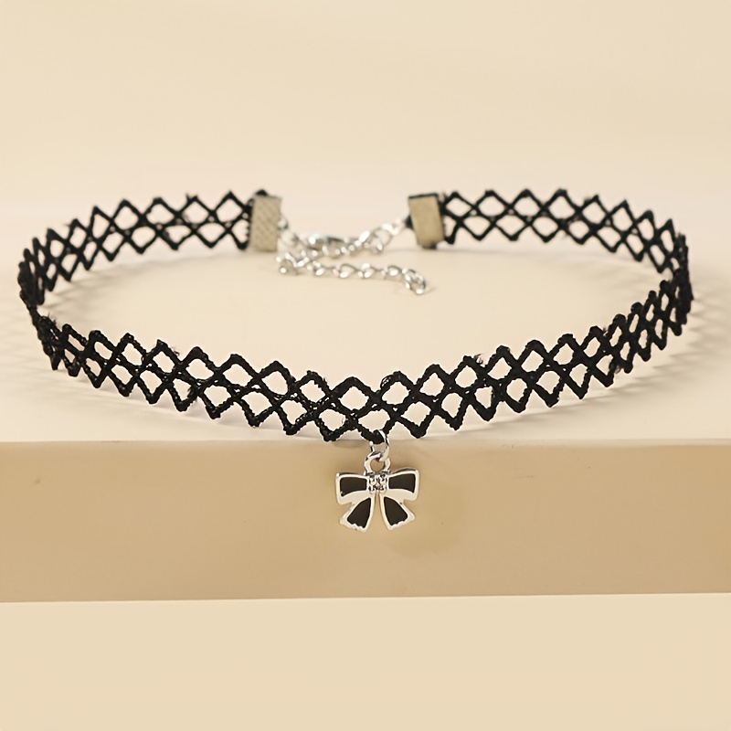 Bow lace choker necklace