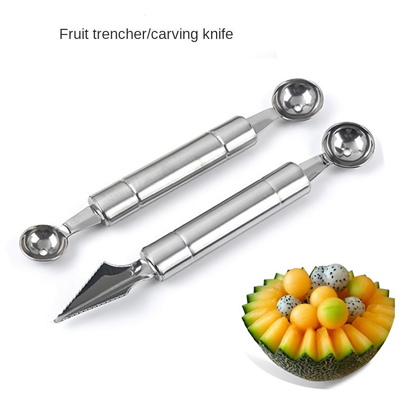 

1pc, Reusable Stainless Steel Fruit Scoop - Perfect For Carving, Peeling, And Digging Fruits And Vegetables - Kitchen Supplies And Kitchen Tools