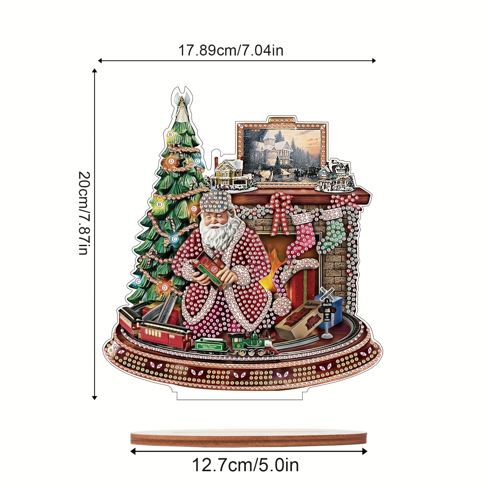 Christmas Diamond Painting Table Decoration 5d - Temu