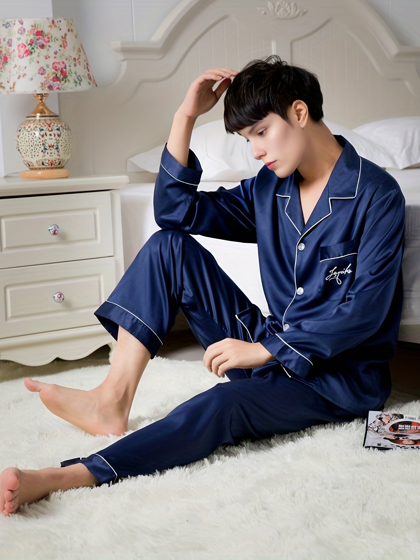 Mens discount navy loungewear